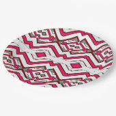 Een elegant zigzagpatroon in meerdere kleuren papieren bordje (Gekanteld)