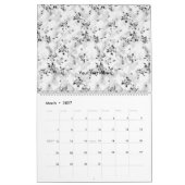 Een elegant zwart-wit ontwerp gevuld met stijl kalender (Mar 2027)