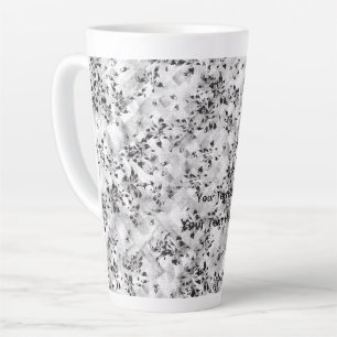 Een elegant zwart-wit ontwerp gevuld met stijl latte mok