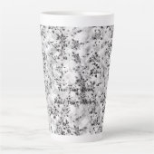 Een elegant zwart-wit ontwerp gevuld met stijl latte mok (Voorkant)