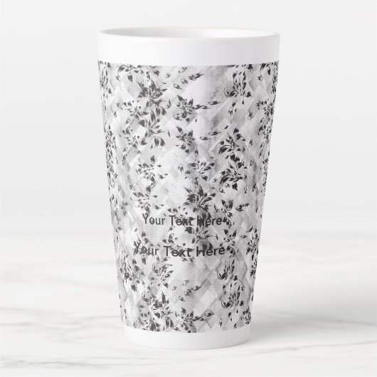 Een elegant zwart-wit ontwerp gevuld met stijl latte mok (Voorkant)