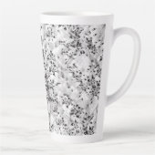 Een elegant zwart-wit ontwerp gevuld met stijl latte mok (Rechts)