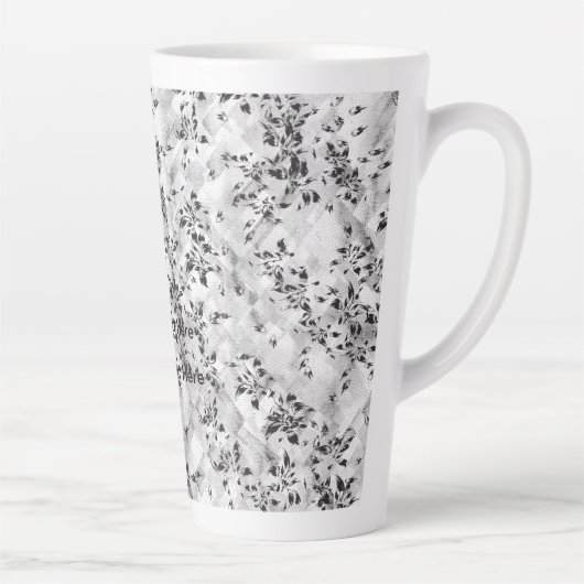 Een elegant zwart-wit ontwerp gevuld met stijl latte mok (Rechts)