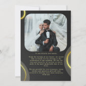 Een elegante aangepaste trouwfoto bedankkaart (Achterkant)