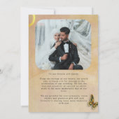 Een elegante aangepaste trouwfoto bedankkaart (Achterkant)