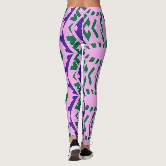 Een elegante abstracte "Ratti_Creative_Arts" Leggi Leggings (Achterkant)