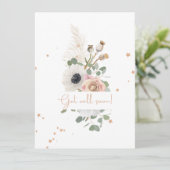 Een elegante bloemen met bericht kaart (Staand voorkant)