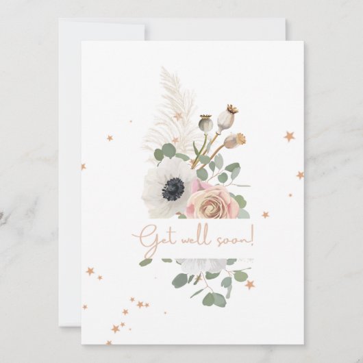 Een elegante bloemen met bericht kaart (Voorkant)