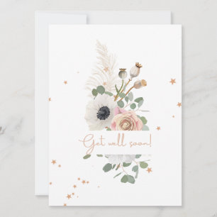 Een elegante bloemen met bericht kaart