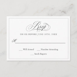 Een Elegante Bruiloft RSVP Kaartje
