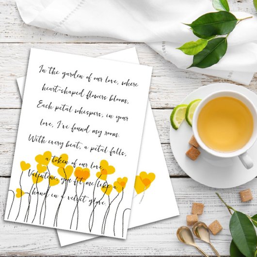 Een elegante en minimalistische groet Valentijnsda Bedankkaart