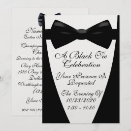 Een elegante formele black tie-gelegenheid kaart