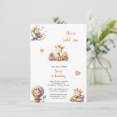 EEN ELEGANTE GIRAFFE VERJAARDAG UITNODIGING (Staand voorkant)