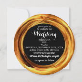 Een elegante goudringuitnodiging kaart (Voorkant)