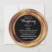 Een elegante goudringuitnodiging kaart (Voorkant)