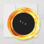 Een elegante goudringuitnodiging kaart (Achterkant)