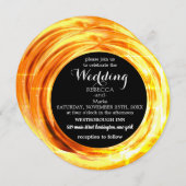 Een elegante goudringuitnodiging kaart (Voorkant / Achterkant)