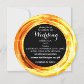 Een elegante goudringuitnodiging kaart (Voorkant)