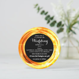 Een elegante goudringuitnodiging kaart