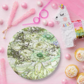 Een elegante groene kleur klassiek design papier p papieren bordje (Feest)