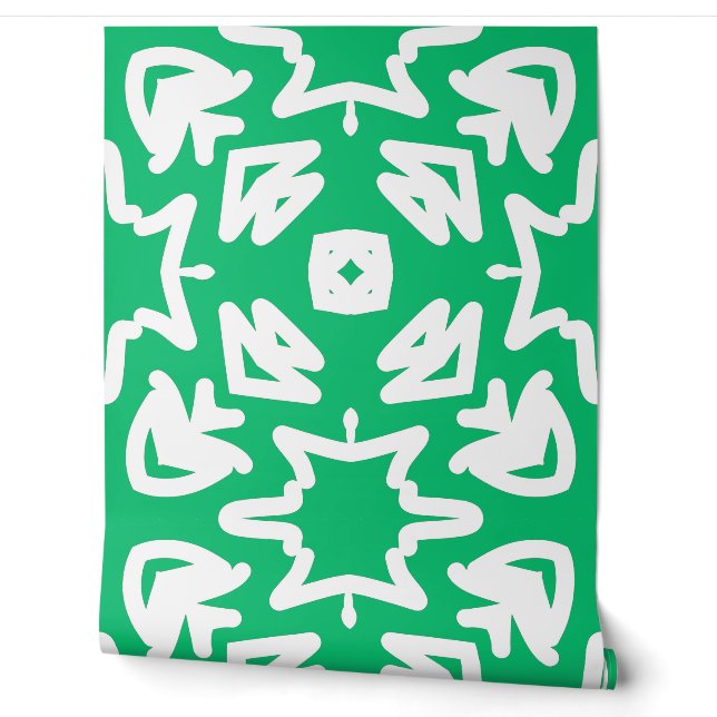 Een elegante groene "Ratti_Creative_Arts" behang  (Afrollen)