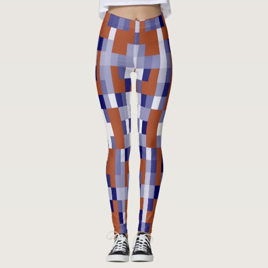Een elegante kleurrijke "Ratti_Creative_Arts" Legg Leggings (Voorkant)