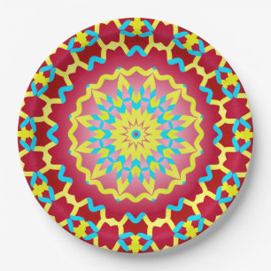 Een elegante multi-color klassieke design papier p papieren bordje