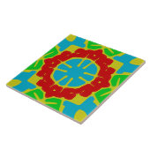 Een elegante multicolor classic design keramische  tegeltje (Zijkant)