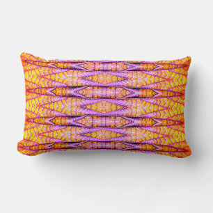 Een elegante multicolor stof patroon ontwerp lumba kussen