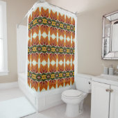 Een elegante naadloze multicolor klassieke design  douchegordijn (In situ)