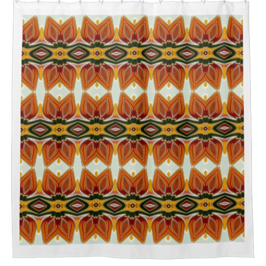 Een elegante naadloze multicolor klassieke design  douchegordijn (Voorkant)