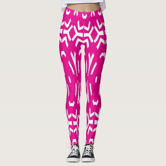 Een elegante roze "Ratti_Creative_Arts" Leggings (Voorkant)