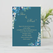 Een elegante trouwuitnodiging kaart (Staand voorkant)