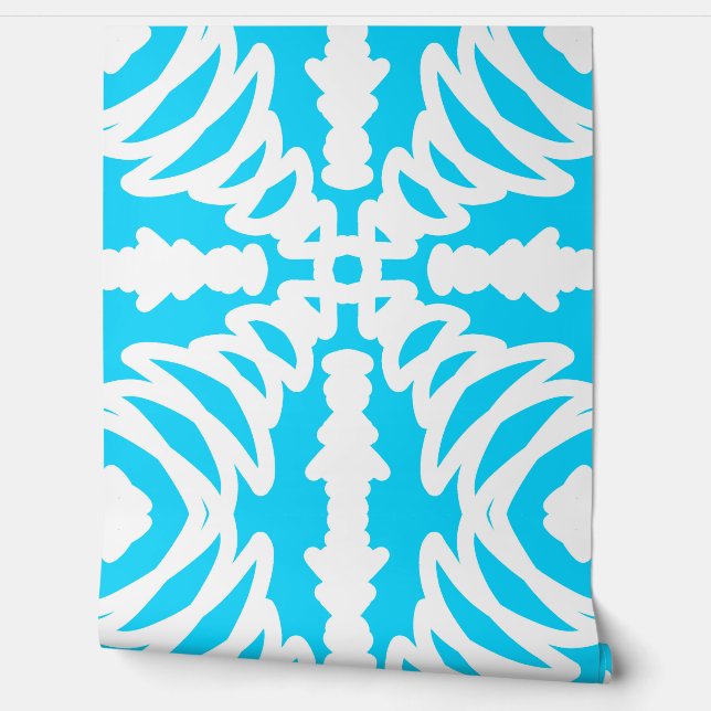 Een elegante turquoise "Ratti_Creative_Arts" behan Behang (Afrollen)