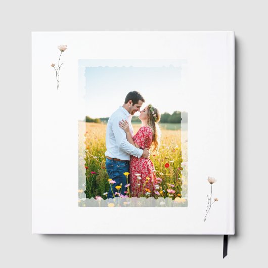 Een elegante Waterverf Wildflowers bruiloft Gastenboek (Achterkant)