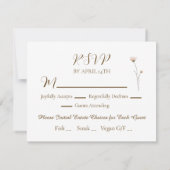 Een elegante Waterverf Wildflowers bruiloft RSVP Kaartje (Achterkant)