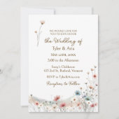 Een elegante Waterverf Wildflowers Foto Kaart (Voorkant)