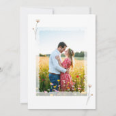 Een elegante Waterverf Wildflowers Foto Kaart (Achterkant)