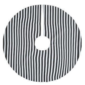Een elegante zwarte en witte moderne Stripes Kerstboom Rok