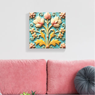 Een elegie in roze en goud canvas afdruk