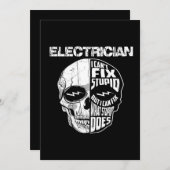 Een elektricien die ik niet kan oplossen.  feestdagenkaart (Voorkant / Achterkant)