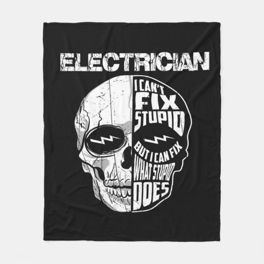 Een elektricien die ik niet kan oplossen. fleece deken (Voorkant)