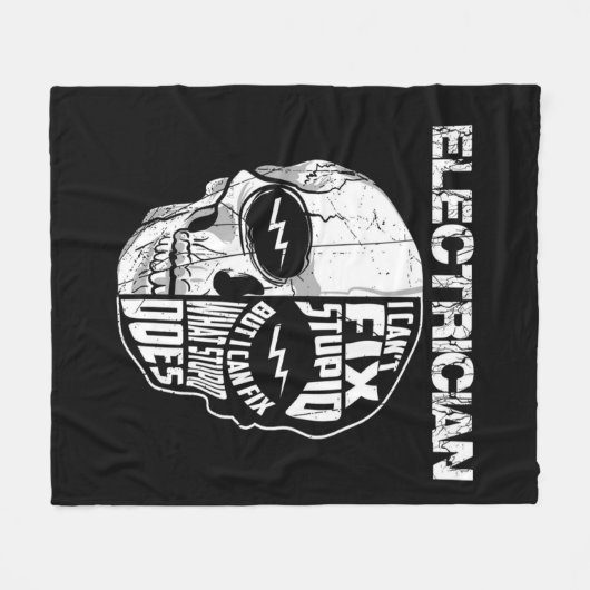 Een elektricien die ik niet kan oplossen. fleece deken (Voorkant (Horizontaal))
