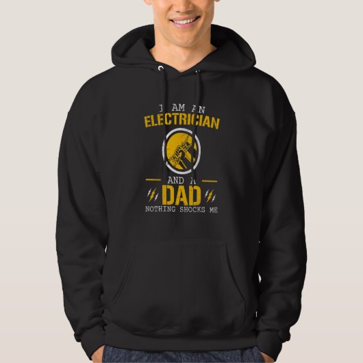 Een elektricien vader schetst me voor een ambachts hoodie (Voorkant)
