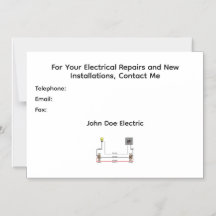 Een elektriciens magnetische uitnodiging voor klan