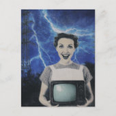 Een elektrische vrouw retro briefkaart (Voorkant)