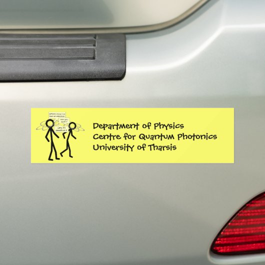 Een elektron grap verliezen - bumpersticker (Op auto)