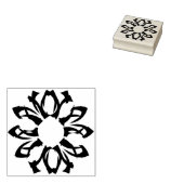 Eén Element Bloemmotief Rubber Stempel (Gestempeld)