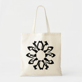 Eén element bloempatroon tote bag