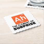 Een element van verrassing chemie grappige student kartonnen onderzetters (Gebogen)